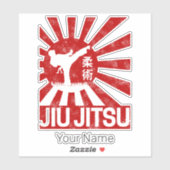 Jiu Jitsu Fighter Japans  Martial Arts Sticker (Vel)