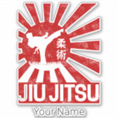 Jiu Jitsu Fighter Japans  Martial Arts Sticker (Voorkant)