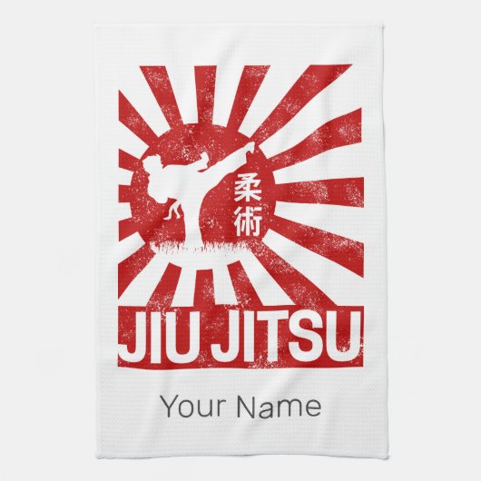 Jiu Jitsu Fighter Japans  Martial Arts Theedoek (Verticaal)