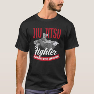 Jiu Jitsu Fighter Technique over Sterkte Jiu Jits T-shirt