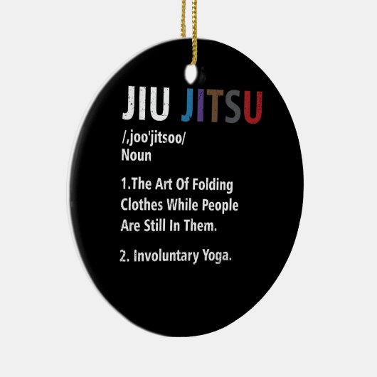 Jiu jitsu Funny Definition BJJ MMA Grappler Involu Keramisch Ornament (Rechts)