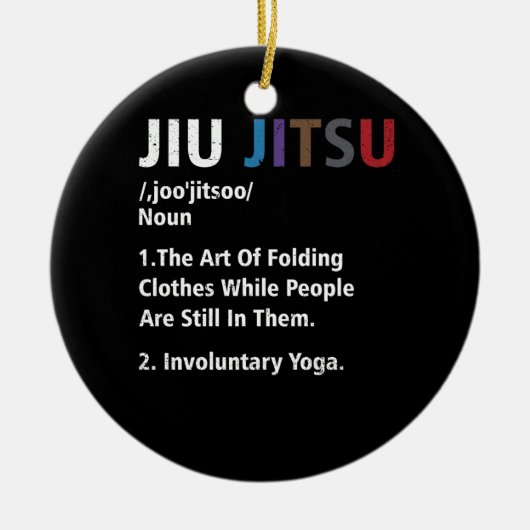 Jiu jitsu Funny Definition BJJ MMA Grappler Involu Keramisch Ornament (Voorkant)