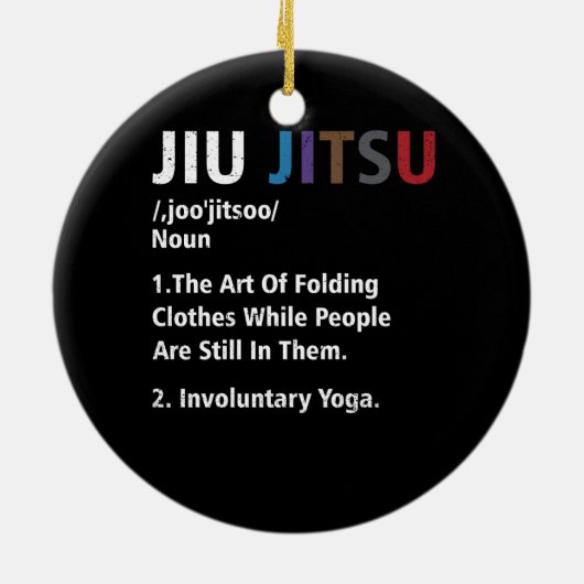 Jiu jitsu Funny Definition BJJ MMA Grappler Involu Keramisch Ornament (Achterkant)