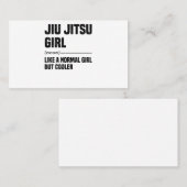 Jiu Jitsu Girl Brazilian Martial Arts Training Visitekaartje (Voorkant / Achterkant)