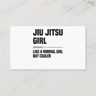 Jiu Jitsu Girl Brazilian Martial Arts Training Visitekaartje