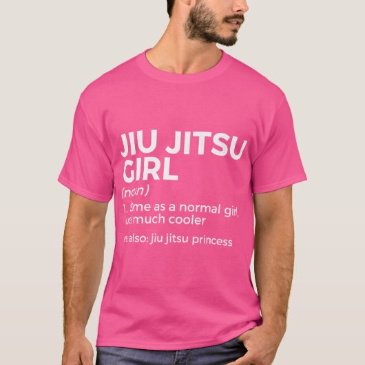 Jiu Jitsu Girl Definition Princess Funny Martial A T-shirt (Voorkant)