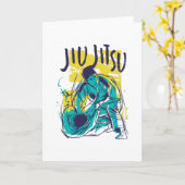 Jiu Jitsu Grunge Kaart (Gele Bloem)