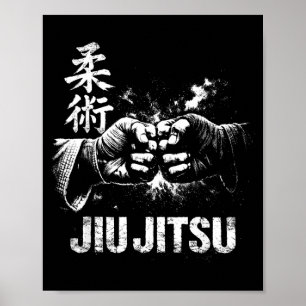 Jiu Jitsu Japans Judo Vechtkunst BJJ Grappling Poster