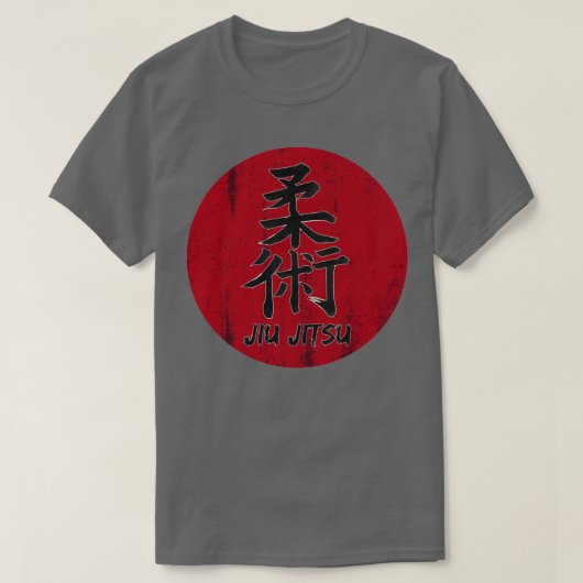 Jiu Jitsu Japans Kanji BJJ MMA T-shirt (Design voorkant)