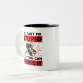 Jiu Jitsu, je kunt geen onstuimige oplossing vinde Tweekleurige Koffiemok (Voorkant links)