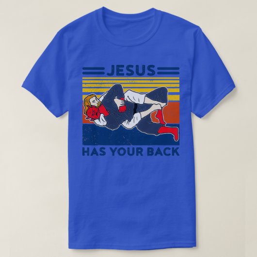 Jiu Jitsu Jesus heeft je rug tegen Bjj Mma T-shirt (Design voorkant)