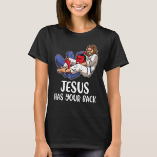 Jiu Jitsu Jezus heeft uw rug BJJ Braziliaanse Jiuj T-shirt
