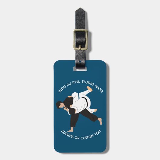 Jiu Jitsu Judo Martial Arts Studio Bagagelabel (Voorkant verticaal)
