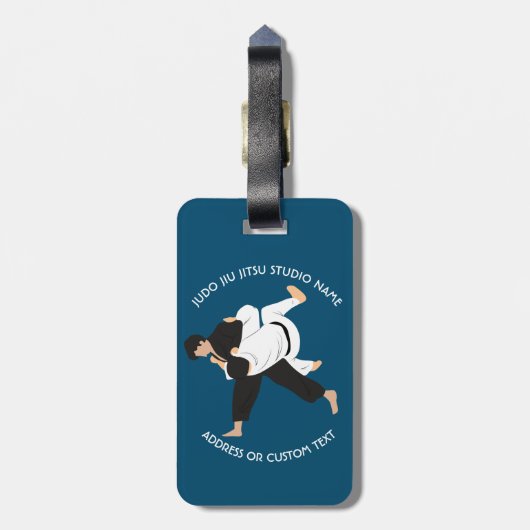 Jiu Jitsu Judo Martial Arts Studio Bagagelabel (Achterkant verticaal)