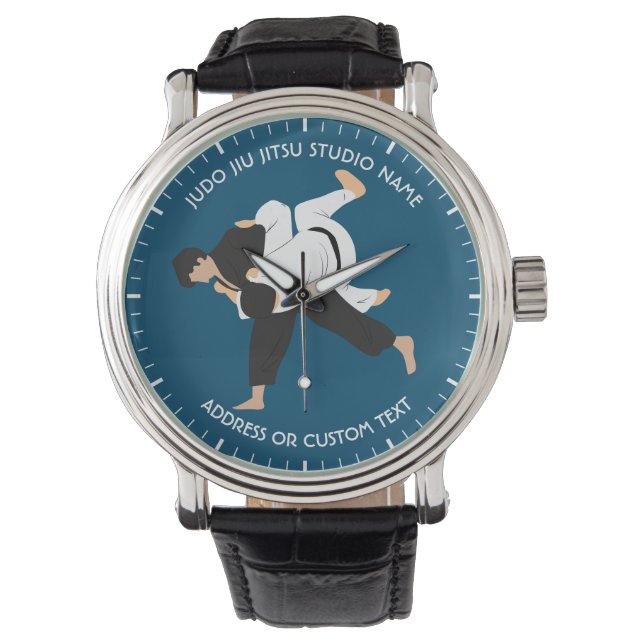 Jiu Jitsu Judo Martial Arts Studio Horloge (Voorkant)
