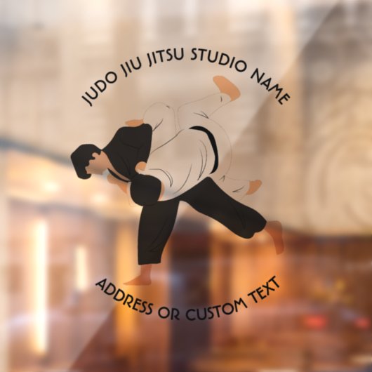 Jiu Jitsu Judo Martial Arts Studio Raamsticker (Vel 2)