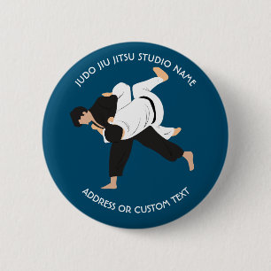 Jiu Jitsu Judo Martial Arts Studio Ronde Button 5,7 Cm