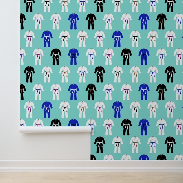 Jiu Jitsu Jujitsu Martial Arts Pakken Patroon Behang (Applicatie)