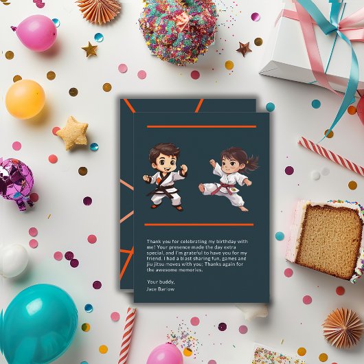 Jiu Jitsu Kampioen Verjaardag Dank Je Kaart