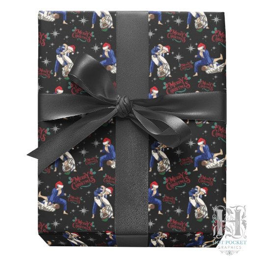 Jiu Jitsu Kerst Inpakpapier