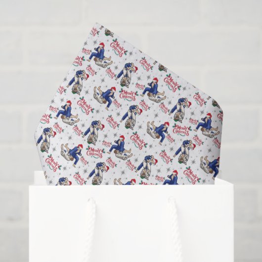 Jiu Jitsu Kerst Vloeipapier in Wit Tissuepapier (Cadeauzakje)