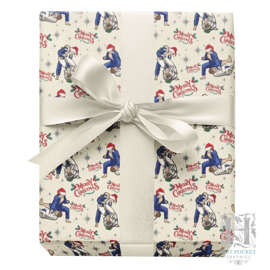 Jiu Jitsu Kerstcadeaupapier Cadeaupapier