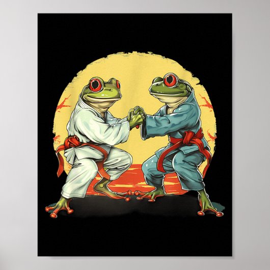 Jiu-Jitsu Kickboksen Judo Toad MMA Vechtkunst Poster (Voorkant)