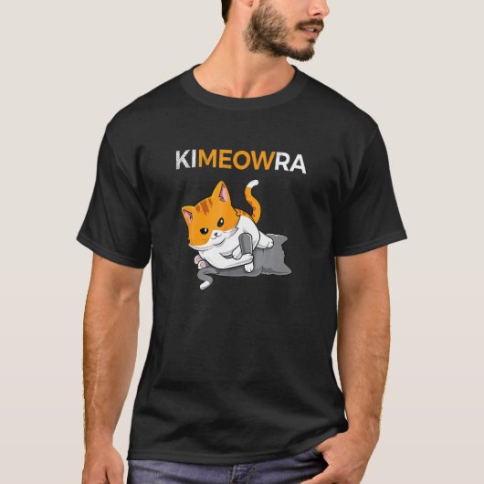 Jiu jitsu Kimura Schattige Kat Grappige BJJ T-shirt (Voorkant)