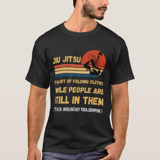 Jiu Jitsu Kunst van het Vouwen van Kleding BJJ MMA T-shirt (Voorkant)