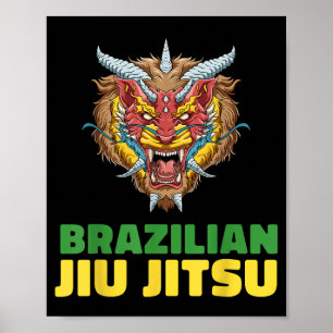 Jiu Jitsu Leeuw - Braziliaans Jiu Jitsu en Grappli Poster