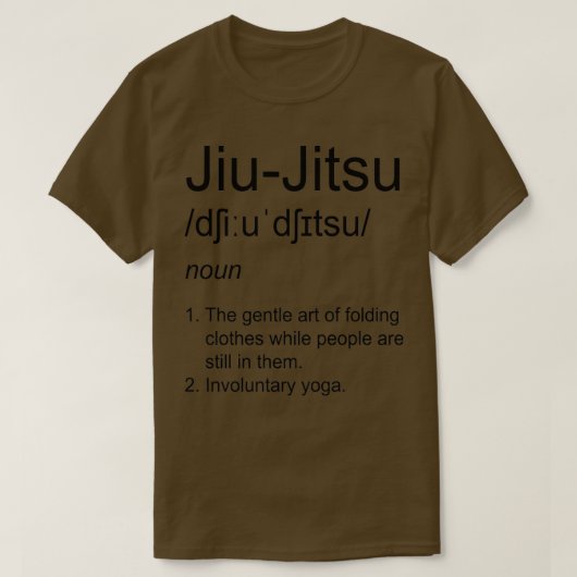 Jiu Jitsu Martial Arts Graphic Dictionary T-shirt (Design voorkant)