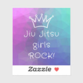 Jiu Jitsu meisjes Rock! Eén 3x3-inch sticker (Vel)