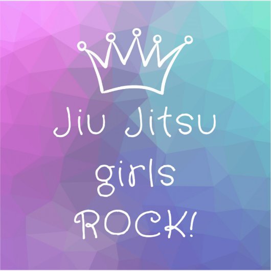 Jiu Jitsu meisjes Rock! Eén 3x3-inch sticker (Voorkant)