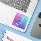 Jiu Jitsu meisjes Rock! Eén 3x3-inch sticker (Laptop met iPhone)