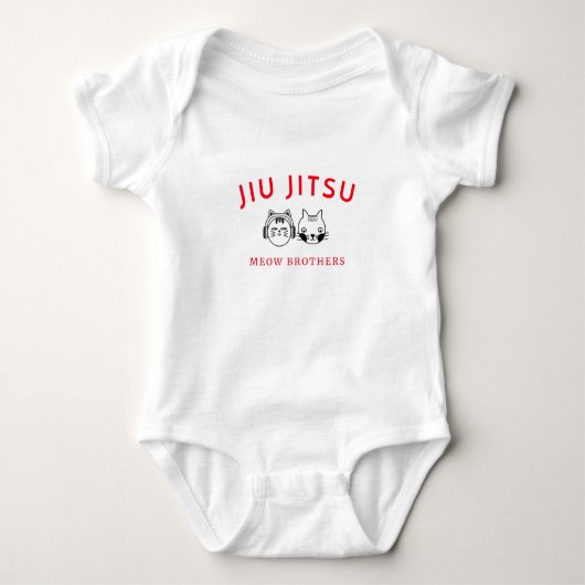 Jiu Jitsu Meow Brothers Romper (Voorkant)
