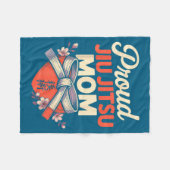 Jiu Jitsu Moeder Retro Fleece Deken (Voorkant (Horizontaal))