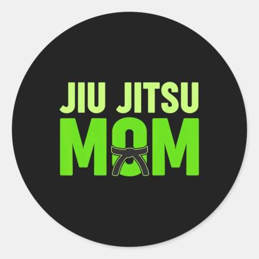 Jiu Jitsu Mom Moederdag Ronde Sticker (Voorkant)