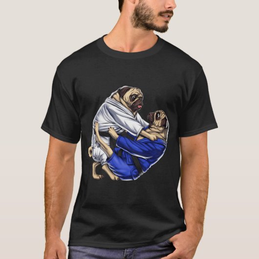 Jiu-Jitsu Pugs T-shirt (Voorkant)