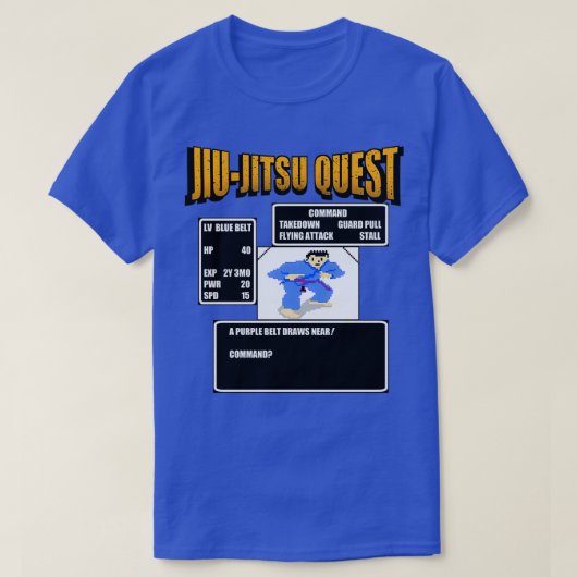 Jiu Jitsu Quest BJJ MMA Retro gaming T-shirt (Design voorkant)