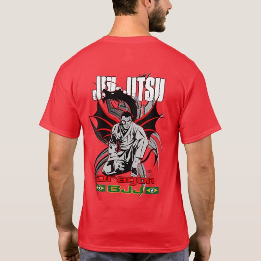 Jiu-Jitsu Red Dragon T-shirt (Achterkant)
