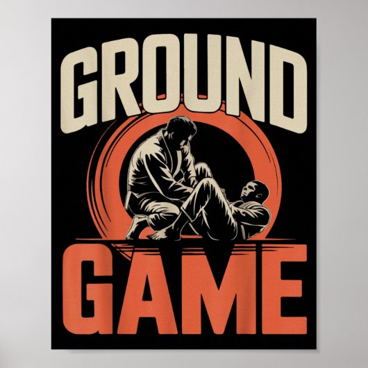 Jiu Jitsu Retro Vintage Grondspel Poster (Voorkant)