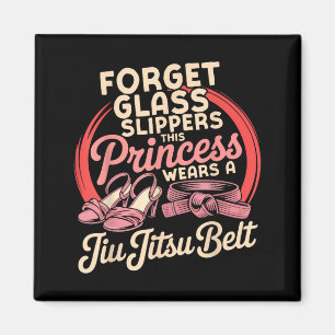 Jiu Jitsu Retro Vintage Vergeet Glazen Muiltjes Di Magneet