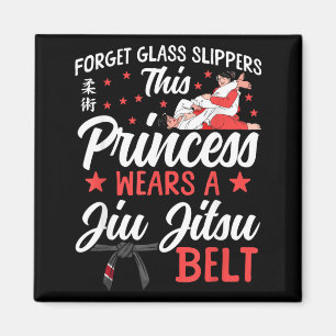 Jiu Jitsu Retro Vintage Vergeet Glazen Muiltjes Di Magneet