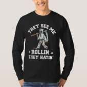 Jiu Jitsu Rollin   BJJ Grappling Grim Reaper T-shirt (Voorkant)