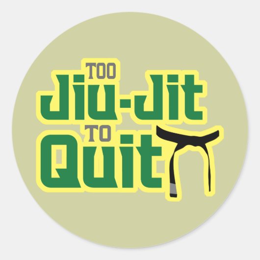 Jiu-Jitsu Ronde Sticker (Voorkant)