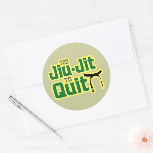 Jiu-Jitsu Ronde Sticker (Envelop)