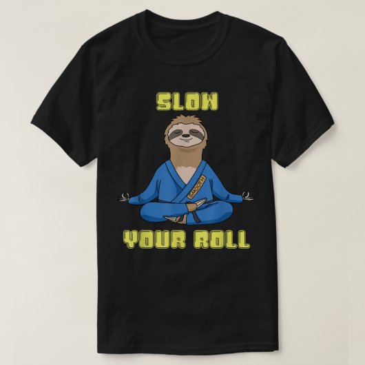 Jiu Jitsu s Slow Your Roll Sloth Mens Brazilian Ju T-shirt (Design voorkant)
