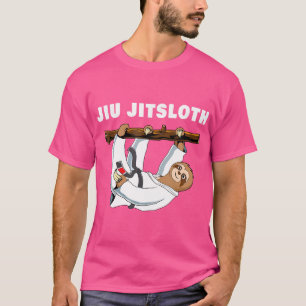 Jiu Jitsu Shirt Luiaard Grappig Zwart Riem Martial