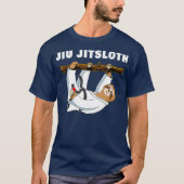 Jiu Jitsu Shirt Sloth Funny Black Belt Martial (Voorkant)