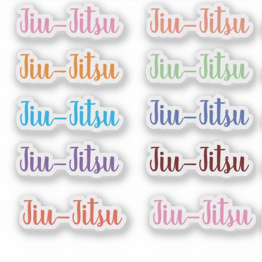 Jiu-Jitsu Stickers (Voorkant)